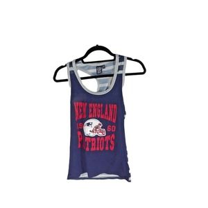 Ultra Game NFL Women's Blue Racerback Sleeveless Pullover Jersey Tank Top Size S